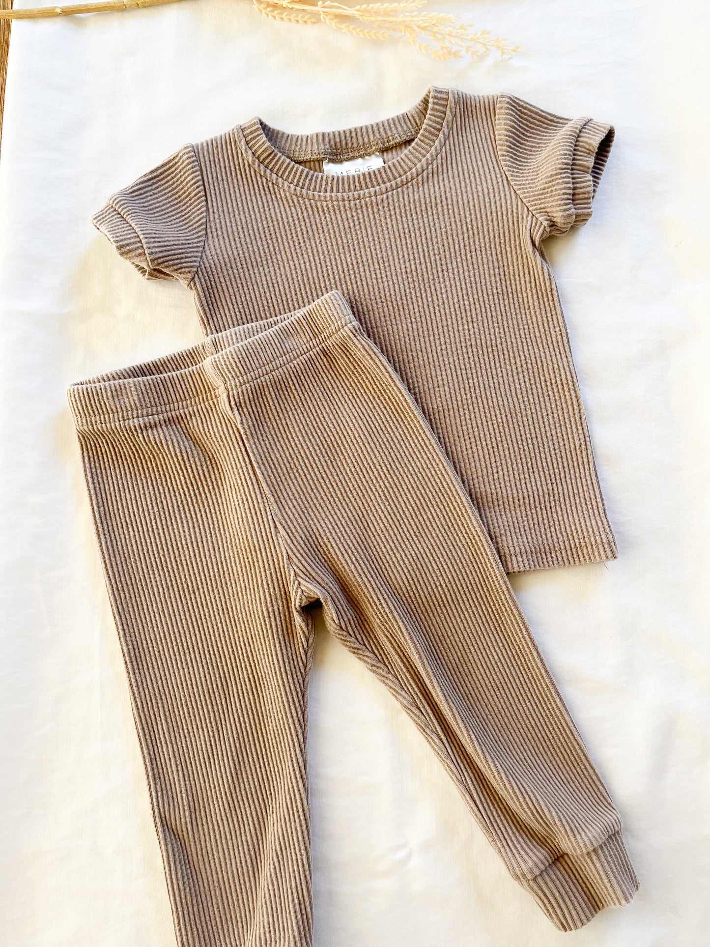 Mebie baby ribbed set (18M)