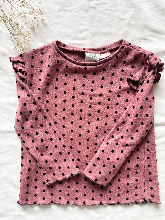 Zara polka dot top (2/3T)