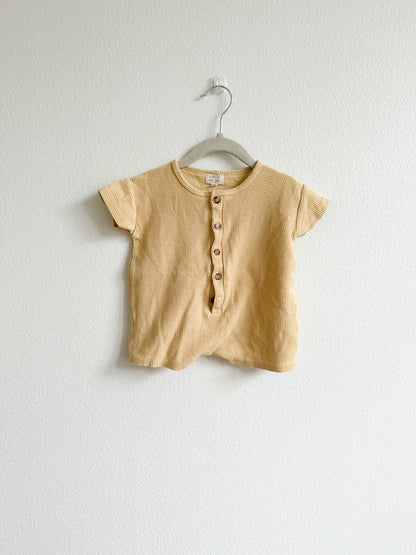 The simple Folk waffle romper in sand (6/9)