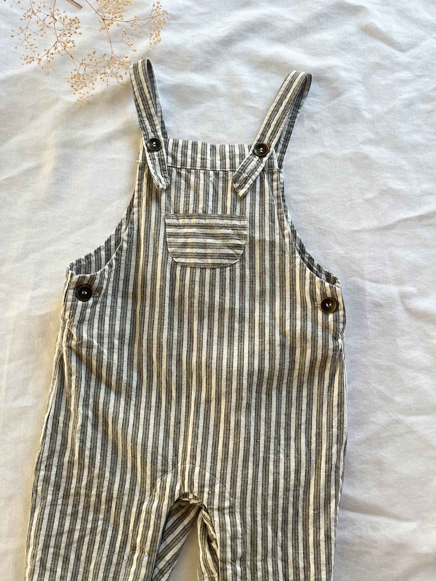 Rylee + Cru overalls railroad stripe (6/12)