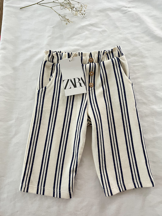 Zara wide leg striped pants (6/9)