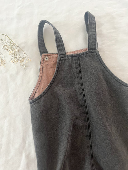 Zara dark gray denim overalls (9/12)