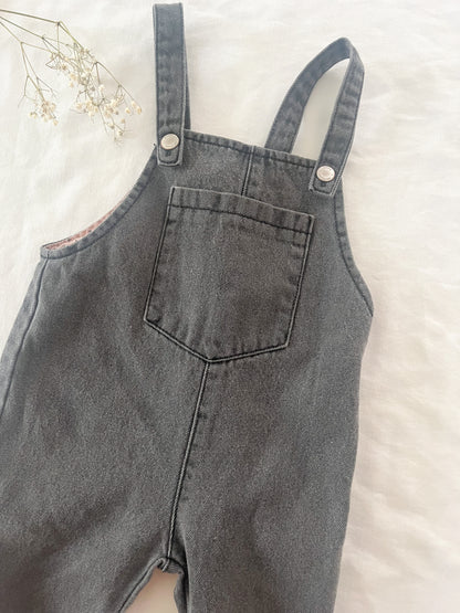 Zara dark gray denim overalls (9/12)